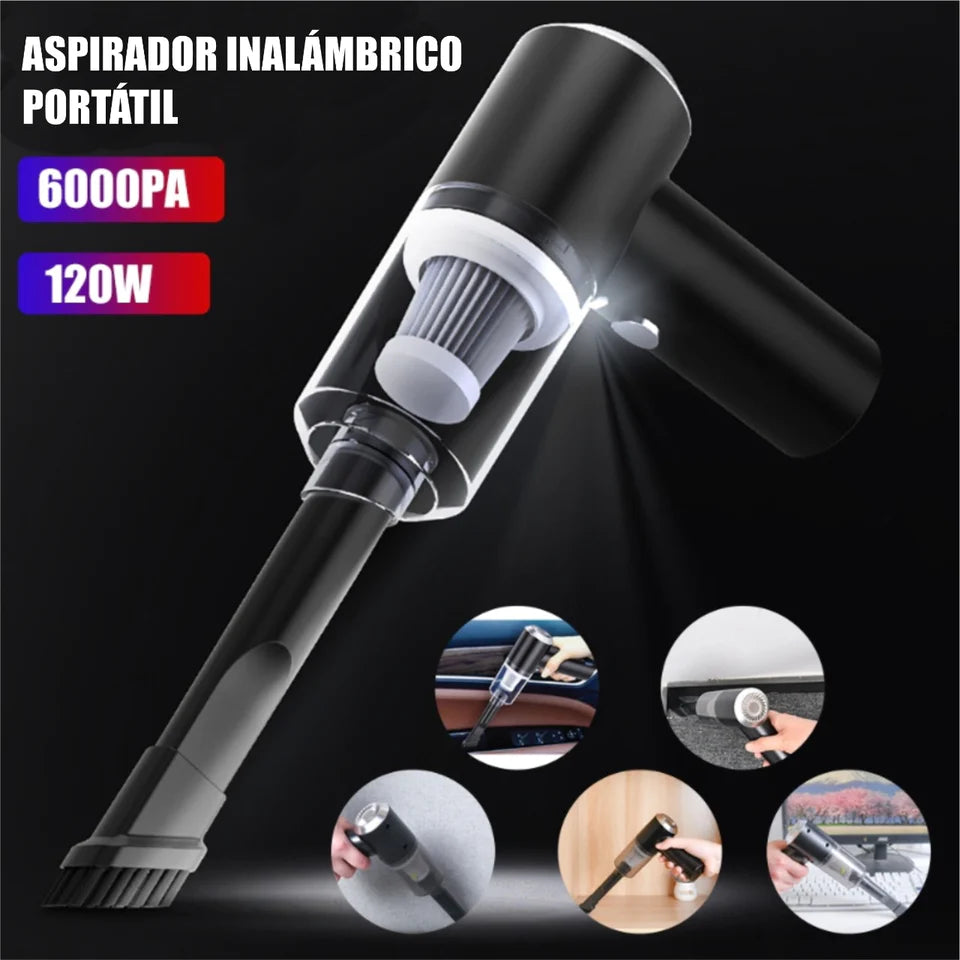 AIRMAX-ASPIRADORA INALAMBRICA PORTATIL + LIMPIADOR MULTIUSOS